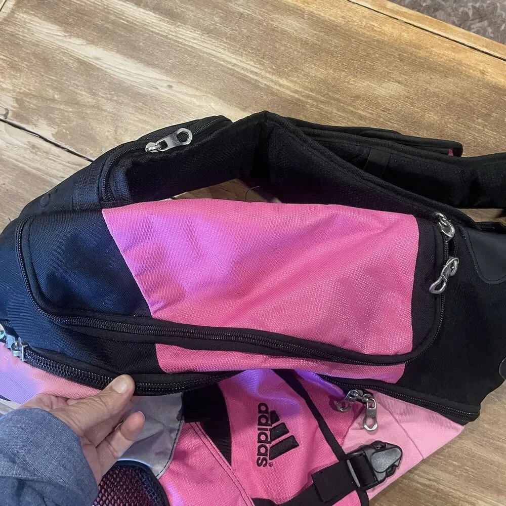 *Adidas Backpack Sling, Shoulder, Cross Body - Load Spring - Black/Pink VGC